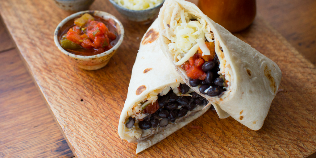 Meatless Friday Black Bean and Sweet Potato Burritos